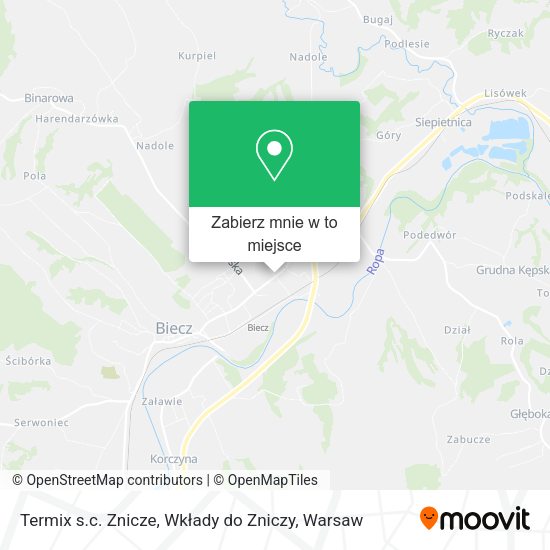 Mapa Termix s.c. Znicze, Wkłady do Zniczy