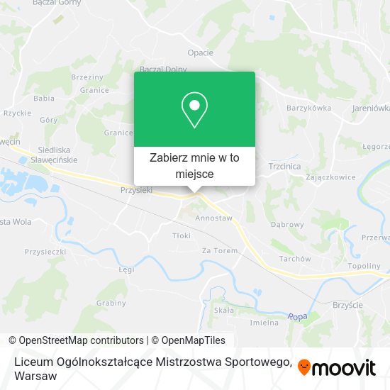 Mapa Liceum Ogólnokształcące Mistrzostwa Sportowego