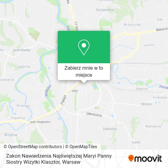 Mapa Zakon Nawiedzenia Najświętszej Maryi Panny Siostry Wizytki Klasztor