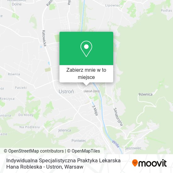 Mapa Indywidualna Specjalistyczna Praktyka Lekarska Hana Robleska - Ustron