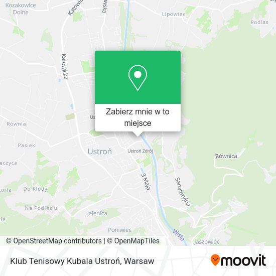 Mapa Klub Tenisowy Kubala Ustroń