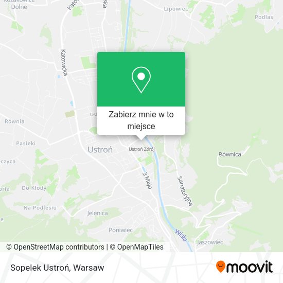 Mapa Sopelek Ustroń