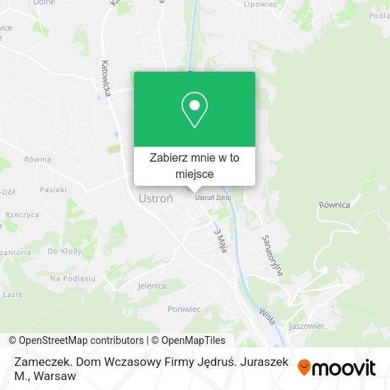 Mapa Zameczek. Dom Wczasowy Firmy Jędruś. Juraszek M.