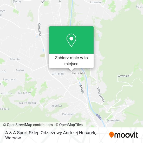 Mapa A & A Sport Sklep Odzieżowy Andrzej Husarek