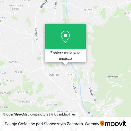 Mapa Pokoje Gościnne pod Słonecznym Zegarem