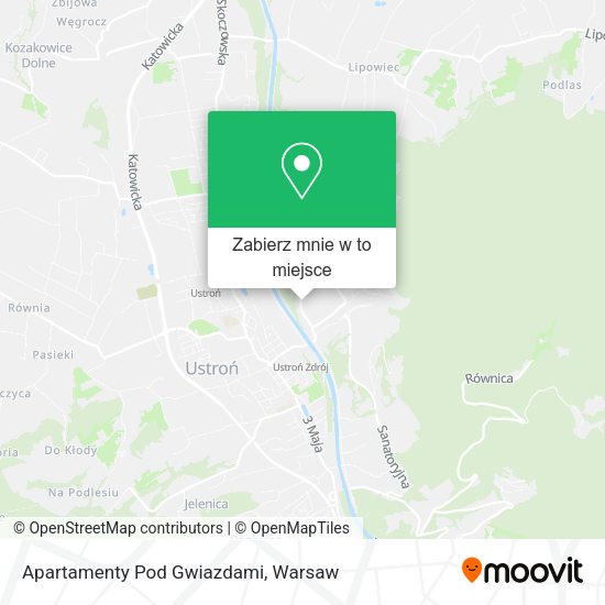 Mapa Apartamenty Pod Gwiazdami