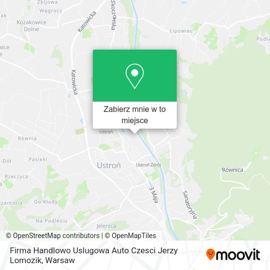 Mapa Firma Handlowo Uslugowa Auto Czesci Jerzy Lomozik