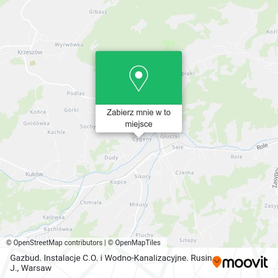 Mapa Gazbud. Instalacje C.O. i Wodno-Kanalizacyjne. Rusin J.