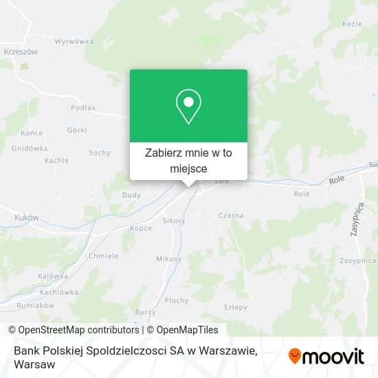 Mapa Bank Polskiej Spoldzielczosci SA w Warszawie