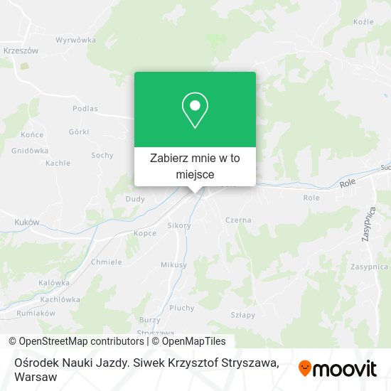 Mapa Ośrodek Nauki Jazdy. Siwek Krzysztof Stryszawa