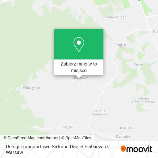 Mapa Usługi Transportowe Sirtrans Daniel Fiałkiewicz