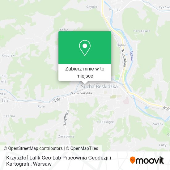 Mapa Krzysztof Lalik Geo-Lab Pracownia Geodezji i Kartografii