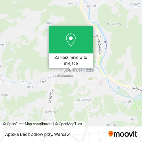 Mapa Apteka Badz Zdrow przy