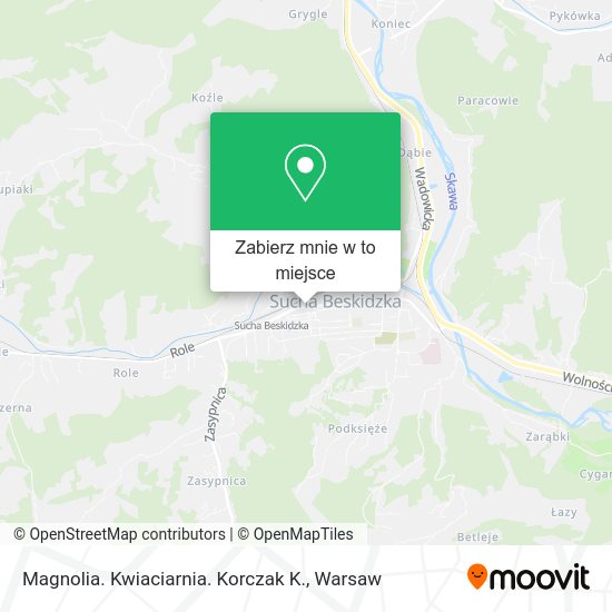 Mapa Magnolia. Kwiaciarnia. Korczak K.