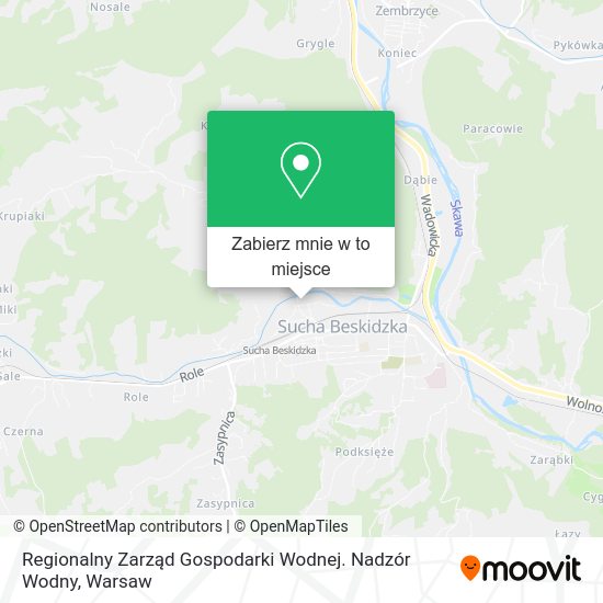 Mapa Regionalny Zarząd Gospodarki Wodnej. Nadzór Wodny