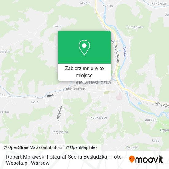 Mapa Robert Morawski Fotograf Sucha Beskidzka - Foto-Wesela.pl