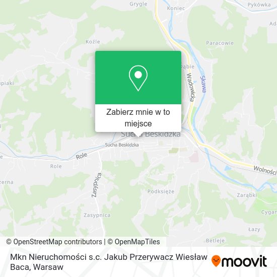 Mapa Mkn Nieruchomości s.c. Jakub Przerywacz Wiesław Baca