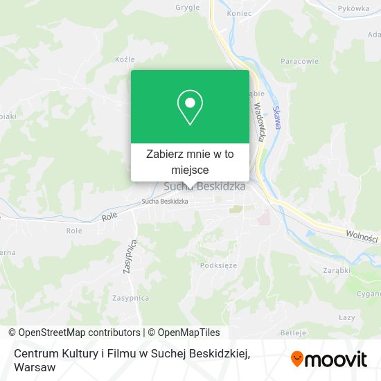 Mapa Centrum Kultury i Filmu w Suchej Beskidzkiej