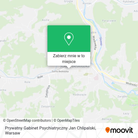 Mapa Prywatny Gabinet Psychiatryczny Jan Chlipalski