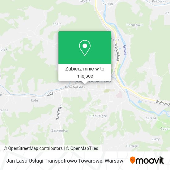 Mapa Jan Lasa Usługi Transpotrowo Towarowe