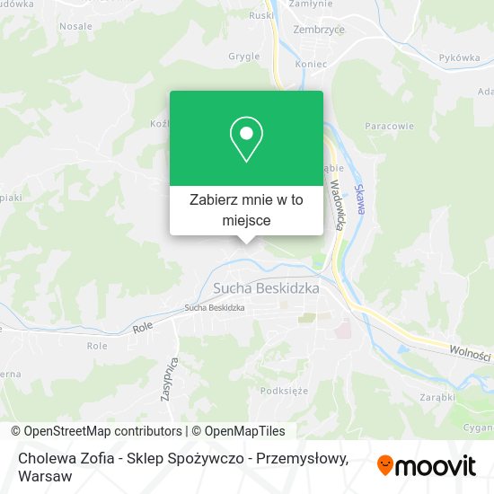 Mapa Cholewa Zofia - Sklep Spożywczo - Przemysłowy