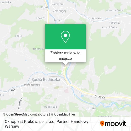 Mapa Oknoplast Kraków. sp. z o.o. Partner Handlowy