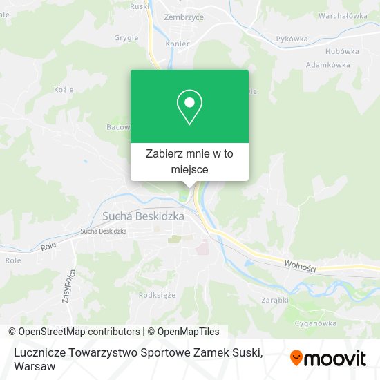 Mapa Lucznicze Towarzystwo Sportowe Zamek Suski