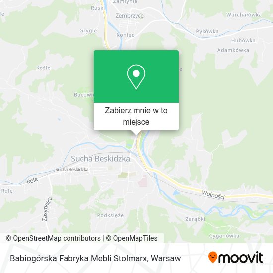 Mapa Babiogórska Fabryka Mebli Stolmarx