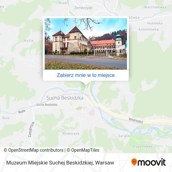 Mapa Muzeum Miejskie Suchej Beskidzkiej