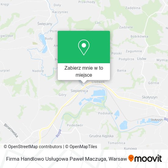 Mapa Firma Handlowo Usługowa Paweł Maczuga