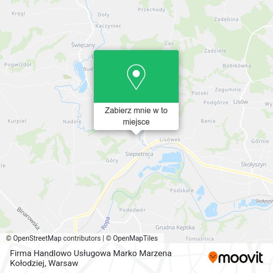 Mapa Firma Handlowo Usługowa Marko Marzena Kołodziej