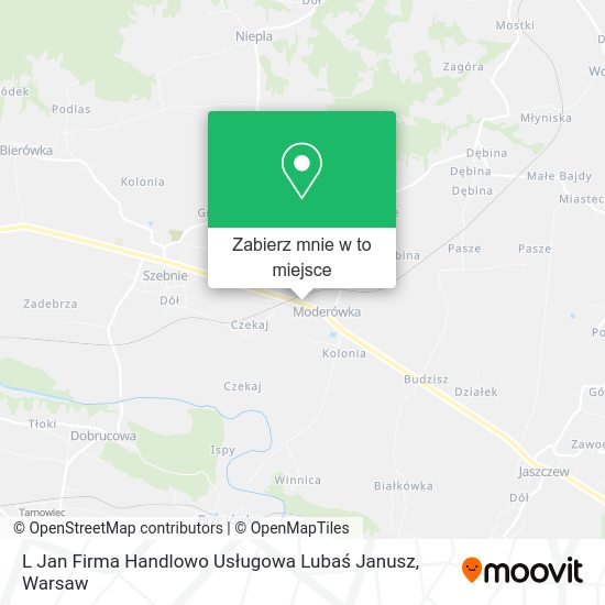 Mapa L Jan Firma Handlowo Usługowa Lubaś Janusz