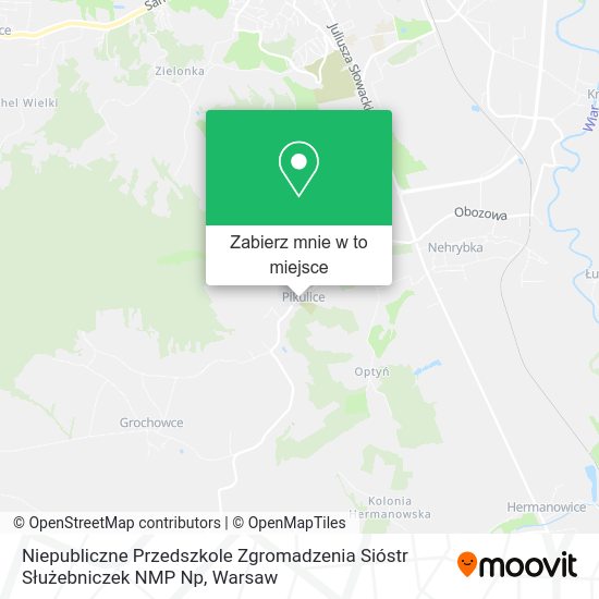 Mapa Niepubliczne Przedszkole Zgromadzenia Sióstr Służebniczek NMP Np