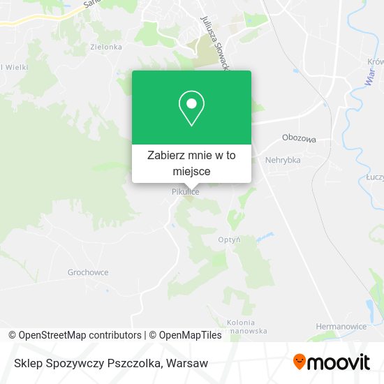 Mapa Sklep Spozywczy Pszczolka