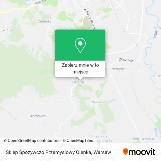 Mapa Sklep Spozywczo Przemyslowy Olenka