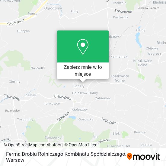 Mapa Ferma Drobiu Rolniczego Kombinatu Spółdzielczego