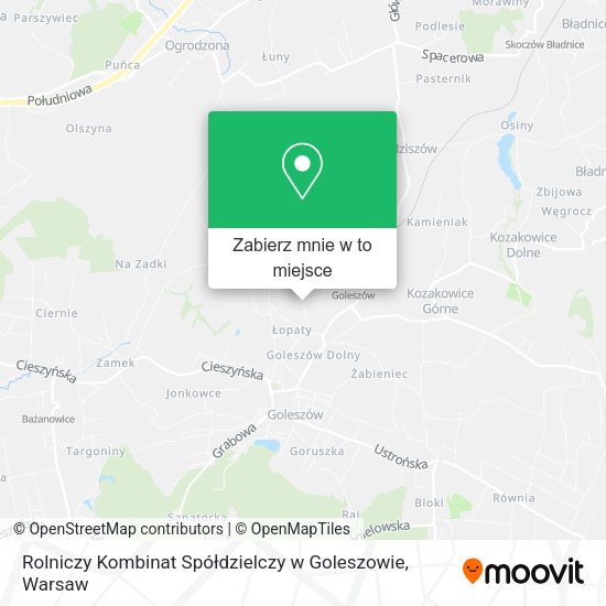 Mapa Rolniczy Kombinat Spółdzielczy w Goleszowie