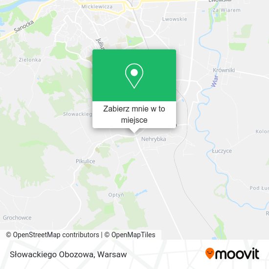 Mapa Słowackiego Obozowa