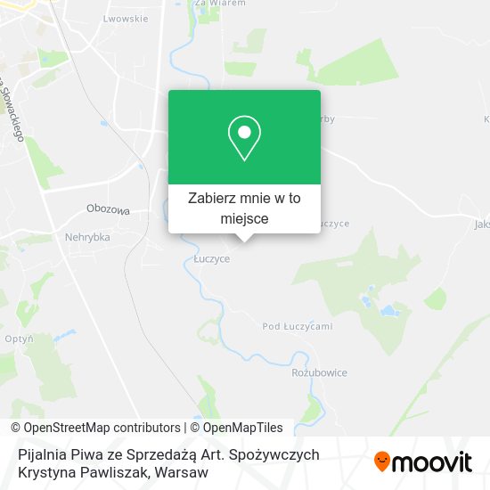 Mapa Pijalnia Piwa ze Sprzedażą Art. Spożywczych Krystyna Pawliszak