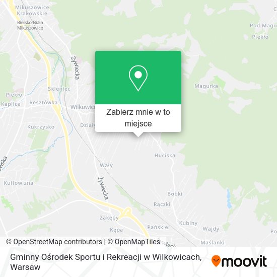 Mapa Gminny Ośrodek Sportu i Rekreacji w Wilkowicach