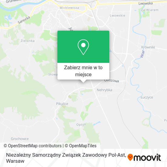 Mapa Niezależny Samorządny Związek Zawodowy Pol-Ast