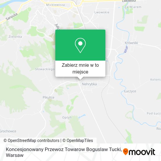 Mapa Koncesjonowany Przewoz Towarow Boguslaw Tucki