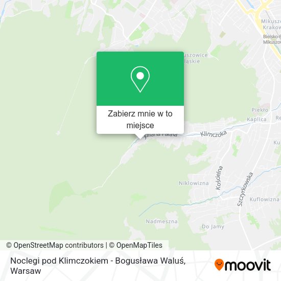 Mapa Noclegi pod Klimczokiem - Bogusława Waluś