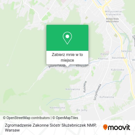 Mapa Zgromadzenie Zakonne Sióstr Służebniczek NMP