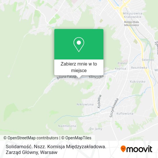 Mapa Solidarność. Nszz. Komisja Międzyzakładowa. Zarząd Główny