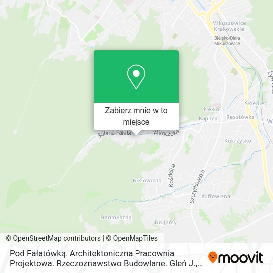 Mapa Pod Fałatówką. Architektoniczna Pracownia Projektowa. Rzeczoznawstwo Budowlane. Gleń J.