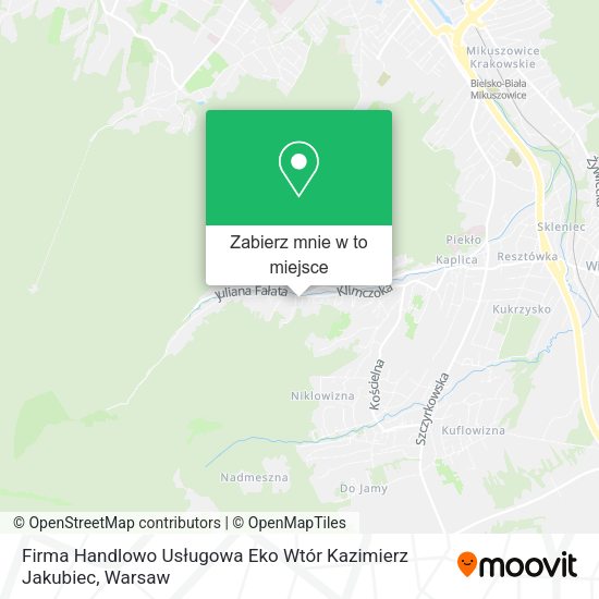 Mapa Firma Handlowo Usługowa Eko Wtór Kazimierz Jakubiec