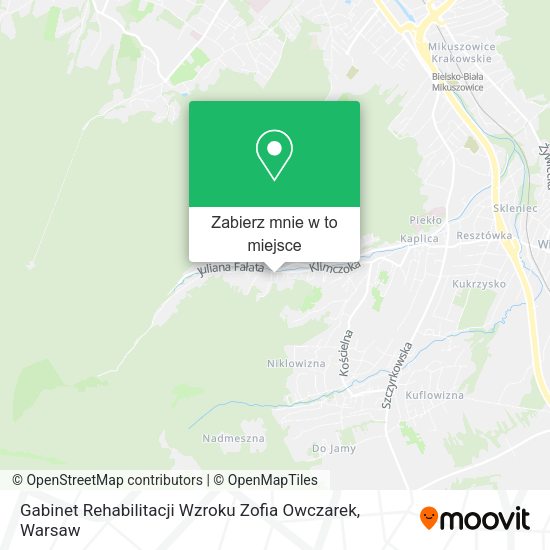 Mapa Gabinet Rehabilitacji Wzroku Zofia Owczarek