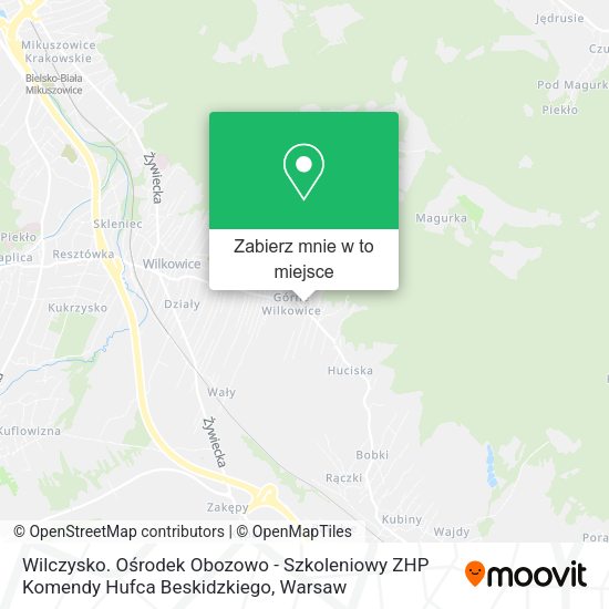 Mapa Wilczysko. Ośrodek Obozowo - Szkoleniowy ZHP Komendy Hufca Beskidzkiego