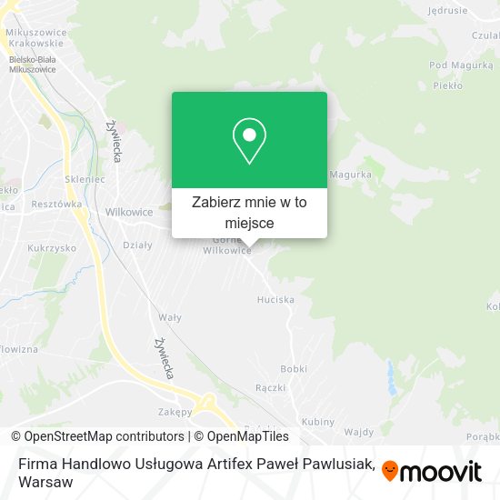 Mapa Firma Handlowo Usługowa Artifex Paweł Pawlusiak